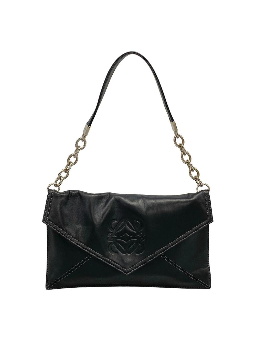 Loewe Anagram Black Leather Handbag #372186L78B